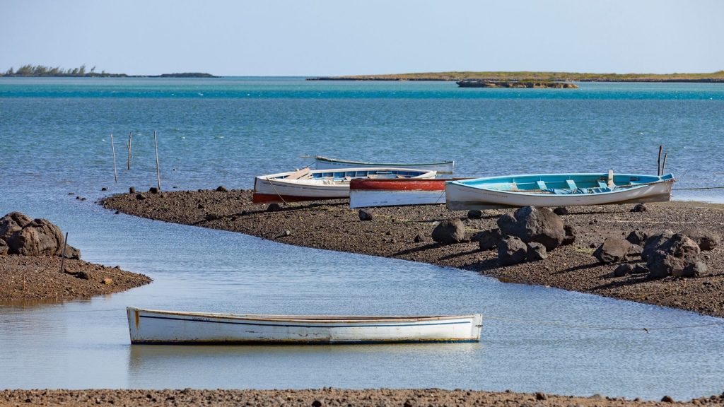 A collection of boats at Rodrigues Island