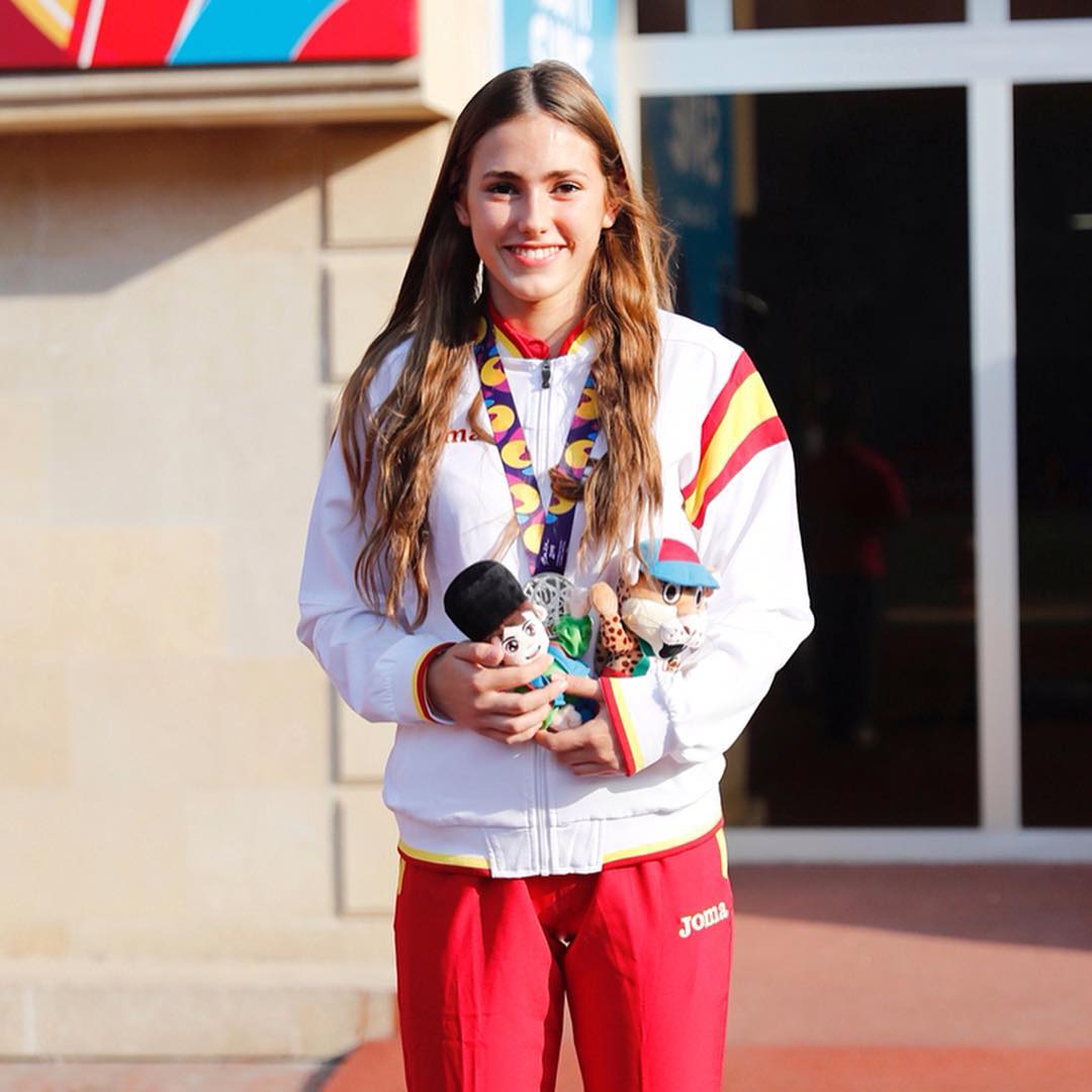 Clara with her medals.